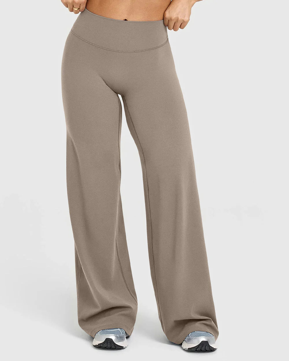 High Waist Stretch Casual Soft Straight Leg Bottoms