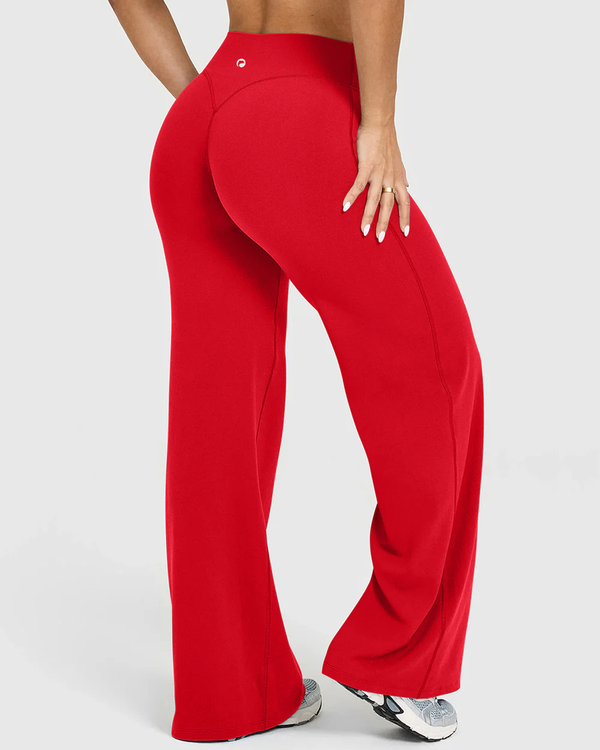 High Waist Stretch Casual Soft Straight Leg Bottoms