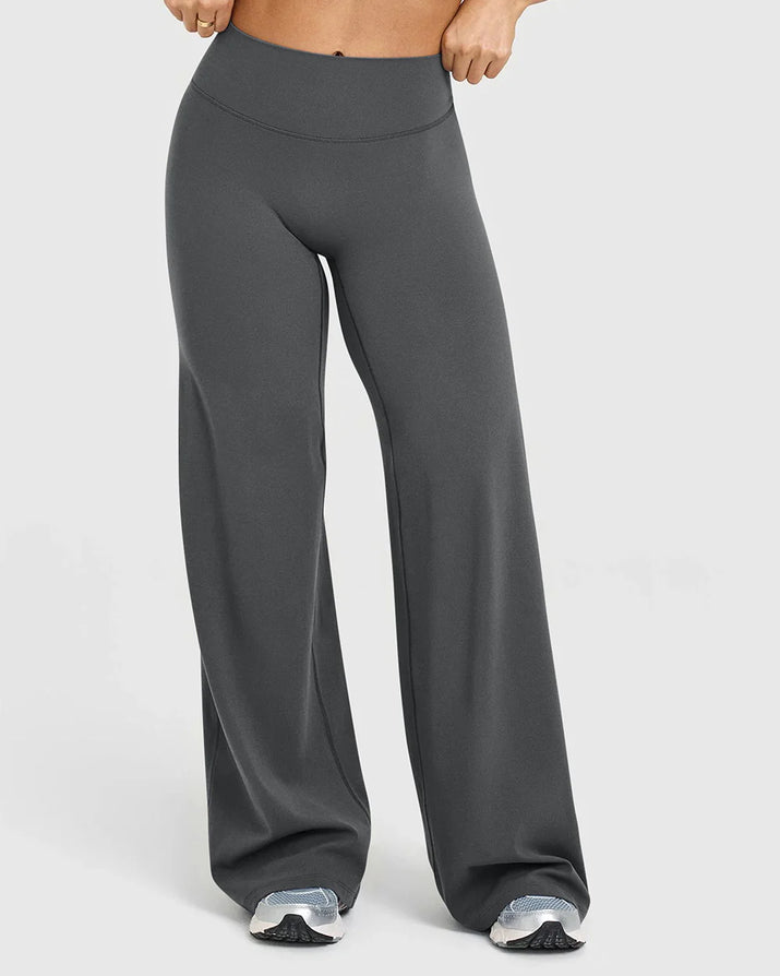 High Waist Stretch Casual Soft Straight Leg Bottoms