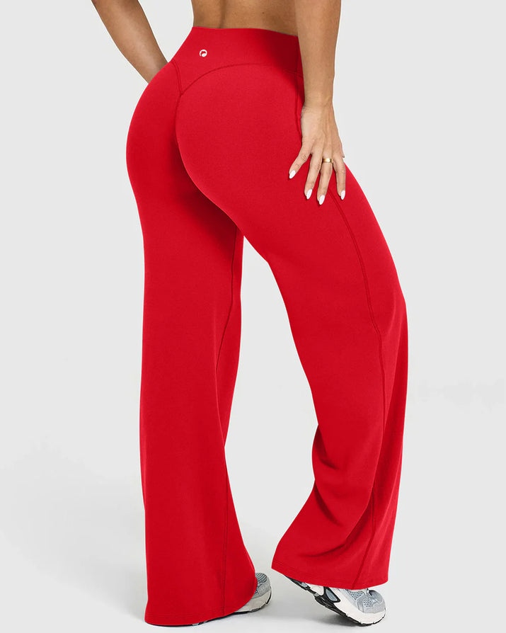 High Waist Stretch Casual Soft Straight Leg Bottoms