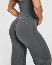 High Waist Stretch Casual Soft Straight Leg Bottoms